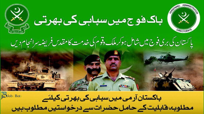 Pakistan army release the recruitment notification for Soldiers