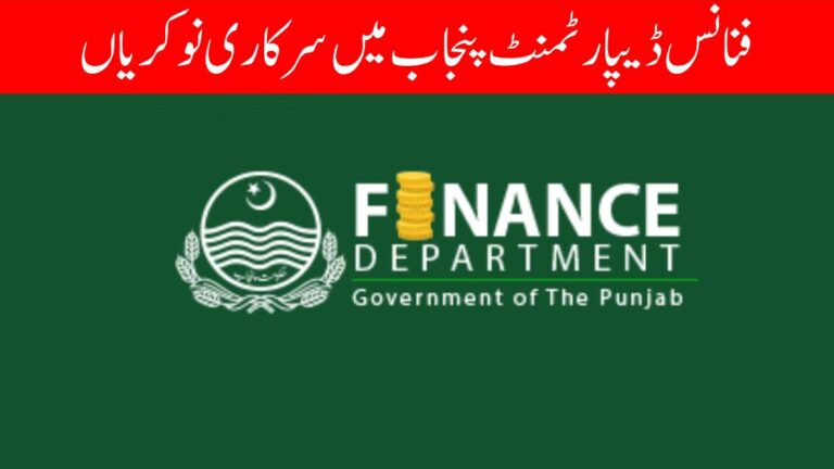 Finance Department Punjab Jobs