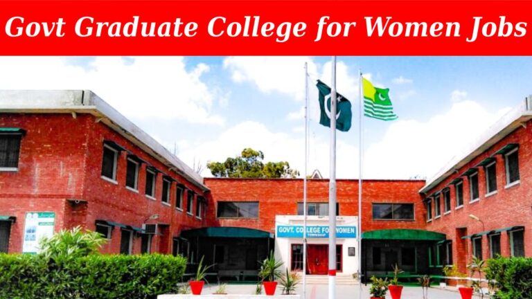 Govt Graduate College for Women Lahore Jobs