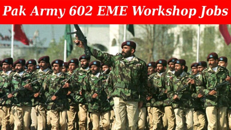 Pakistan Army 602 Regional Workshop EME Karachi Jobs