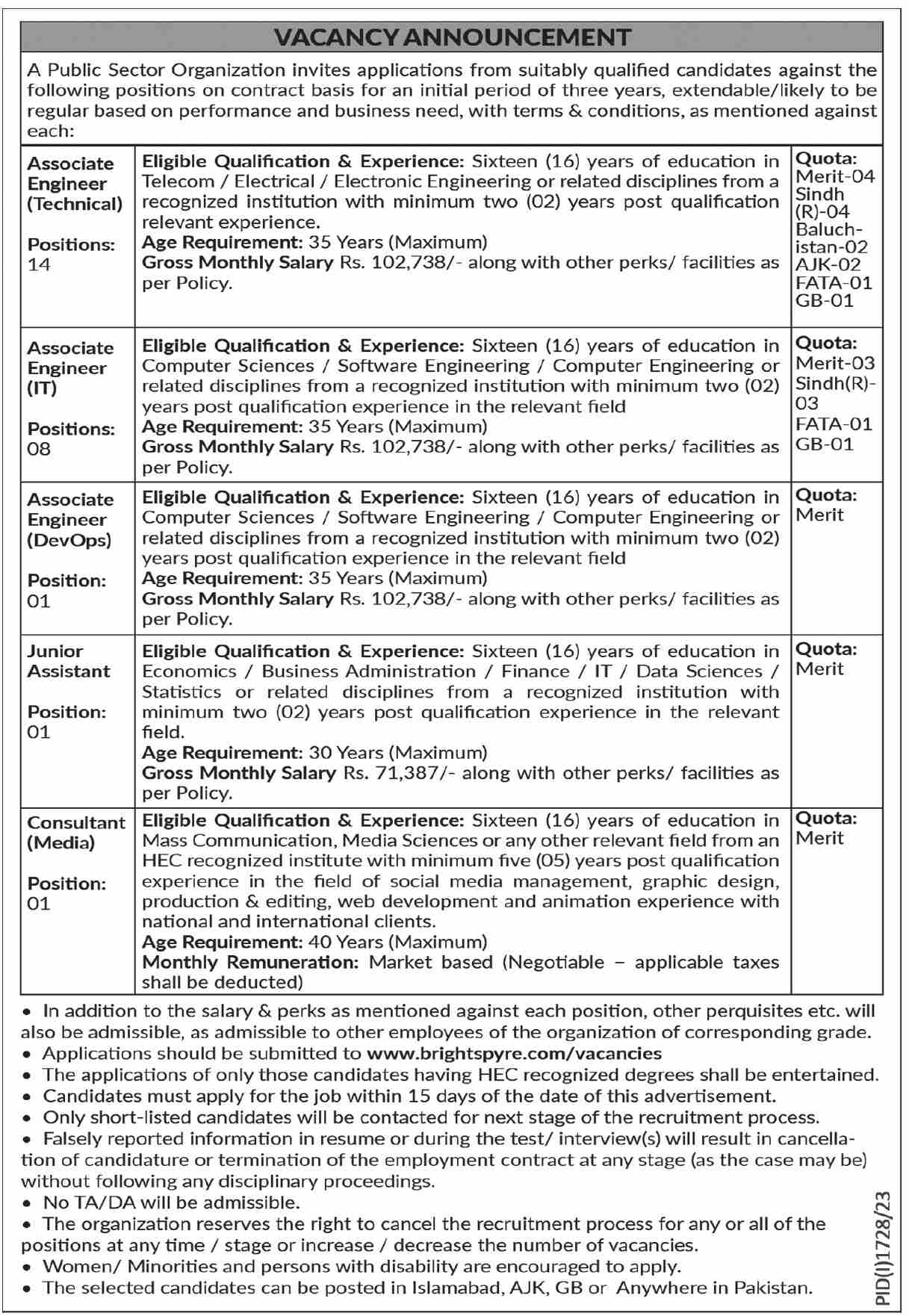 Government Jobs in Pakistan Today – Public Sector Organization Jobs 2023