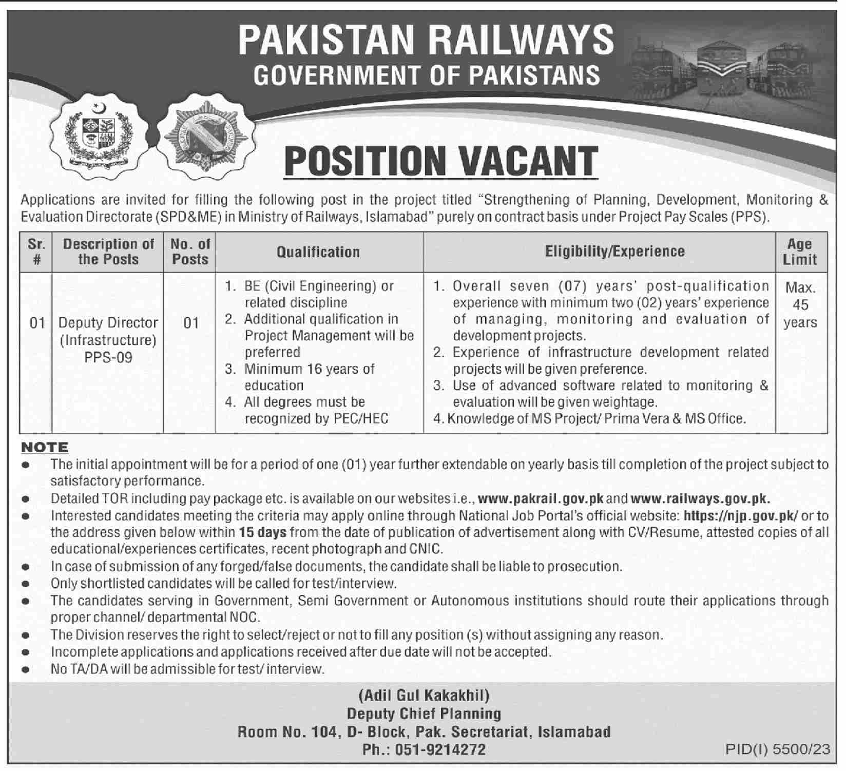 Pakistan Railway Jobs 2024 Online Application Form (100+ Seats)