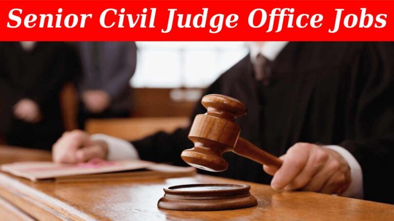 Senior Civil Judge Office Jobs 2024 Khyber